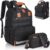 SUNUP Bolso cambiador, mochila grande con correas extraíbles para el cuerpo y el cochecito, bolso para mami, bolso para pañales de bebé, multifuncional, para mamá y papá, Negro , L