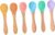 SUPVOX 6 Cucharas De Silicona Con Mango De Madera Bolsitas Cucharas De Destete Tazas Cucharas Platos Recipientes Cubiertos Dispensadores De Leche Ollas Exquisitas Cucharas Para