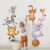 Tanlaby Animales Circo Adhesivo de Pared Animales del Bosque Pegatinas de Pared Tigre Koala Cebra Vinilos Decorativos para Niños Bebés Habitación Dormitorio Guardería