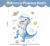 Tanlaby Dinosaurios Grande Adhesivos Pared Espacial Dinosaurios Pegatinas de Pared Azul Acuarela Animales Vinilos Pared para Niños Bebés Habitación Cuarto de Jugar Dormitorio Guardería