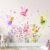 Tanlaby Flor Hada Vinilo Pared, Floral Mariposa Elfos Pegatinas de Pared Ambiente Rosado Autoadhesivo Removible Vinilos Decorativos para Dormitorio de Niña Guardería Decoracion Pared