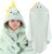 Toalla con Capucha Bebé, 80 x 80 cm Bebés Toalla Suave y Súper Absorbente,toalla de bebé con capucha, Juego de Toallas de Baño Infantiles, como Regalos Bebes, para Niño y Niña,Dinosaurio Verde