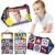 Tuaeccki Espejo Bebe Montessori 0 3 6 Meses Juguetes Sensoriales en Blanco y Negro Juguete Plegable con Patrón de Alto Contraste Educativo Regalo para Recien Nacido Niños 0-18 Meses, Alfabeto