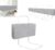 TWOLIIN Barrera para cama de 60 cm, protección anticaídas, 5 agujeros, altura ajustable para niños, protección contra caídas, protección para bordes de cama, para cama infantil, color gris