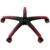 VEVOR Base de Repuesto para Silla de Oficina, Carga Estática 1134 kg, Base de Taburete Silla de Escritorio de Computadora Universal Resistente 5 Ruedas y Patas Reforzadas, Negro + Rojo Φ 710 x 155 mm