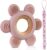 Vicloon Mordedor Bebe, Mordedor de Mascar para Bebé con Cadena de Chupete, Juguete Agarrar, Juguetes Mordedor de Dentición de Silicona con Anillo de Madera Sin BPA(Rosa)