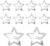 WLLHYF 10 piezas de broches de metal para el cabello con forma de estrella plateados lindos pasadores para el cabello con huecas para niños niñas mujeres horquillas tocados de estrellas encantadoras