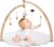 Wooden Play Gym Indoor | Toddler Activity Center | Sensory Play Gym Frame, Fun Natural Wood Play Gym for Baby Development, Engaging Baby Gym with Toys for and 27.17×24.41 Inches