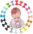 XCOZU lazos para el cabello 20 colores lazos para el pelo horquillas con pinzas de cocodrilo accesorios para el pelo para bebés y niñas pequeñas (2.4 pulgadas)
